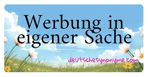 synonyme werbung